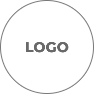 Cercle gris avec le mot « LOGO »